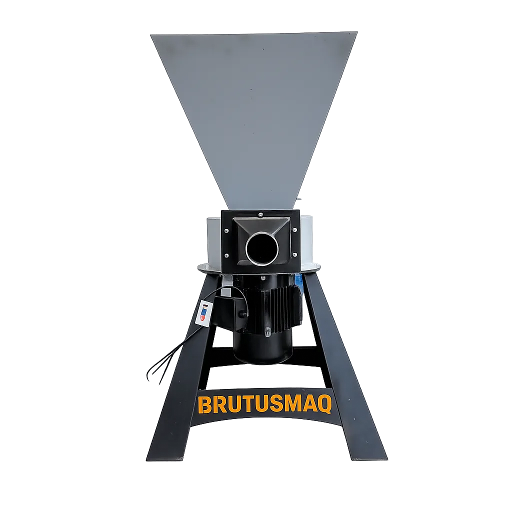 Triturador de espumas e isopor BRUTUSMAQ &mdash; vista frontal &mdash; TR-350