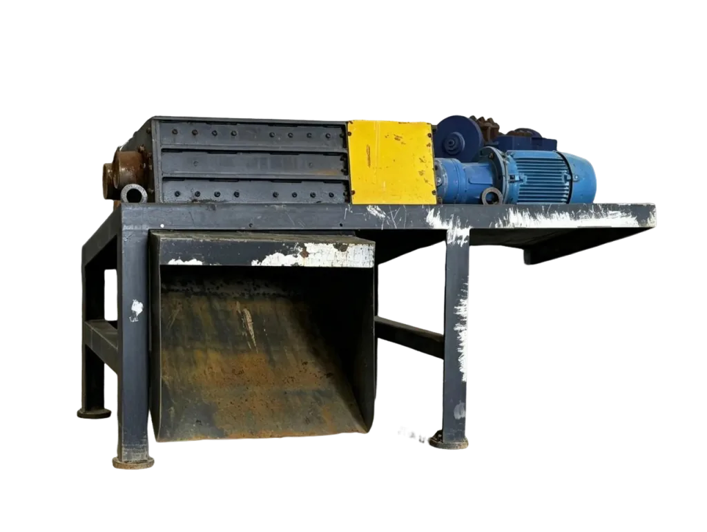 Triturador shredder usado, an&uacute;ncio BRUTUSMAQ &mdash; vista frontal do conjunto &mdash; TRITURADOR shredder 800 MM